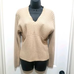 Gold Sweater Short Sleeve Size Large